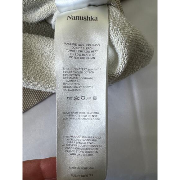 NANUSHKA Remy Embroidered Sand Cotton Sweatshirt Size XS - Picture 7 of 7